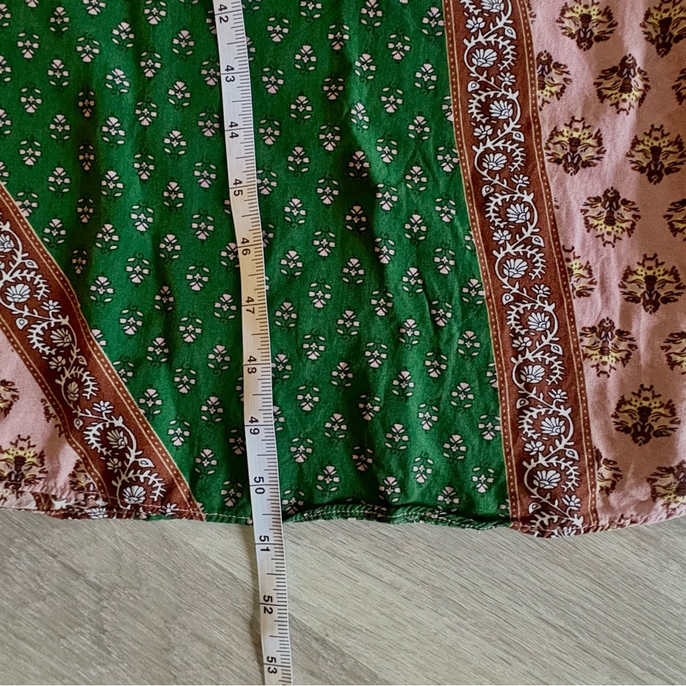 NATURAL LIFE Green and Pink Patchwork Maxi Dress - Picture 12 of 13